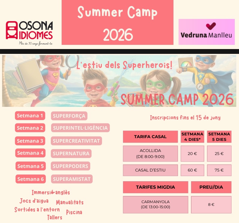 L'estiu dels Súperherois - Summer Camp | AFA Vedruna Manlleu